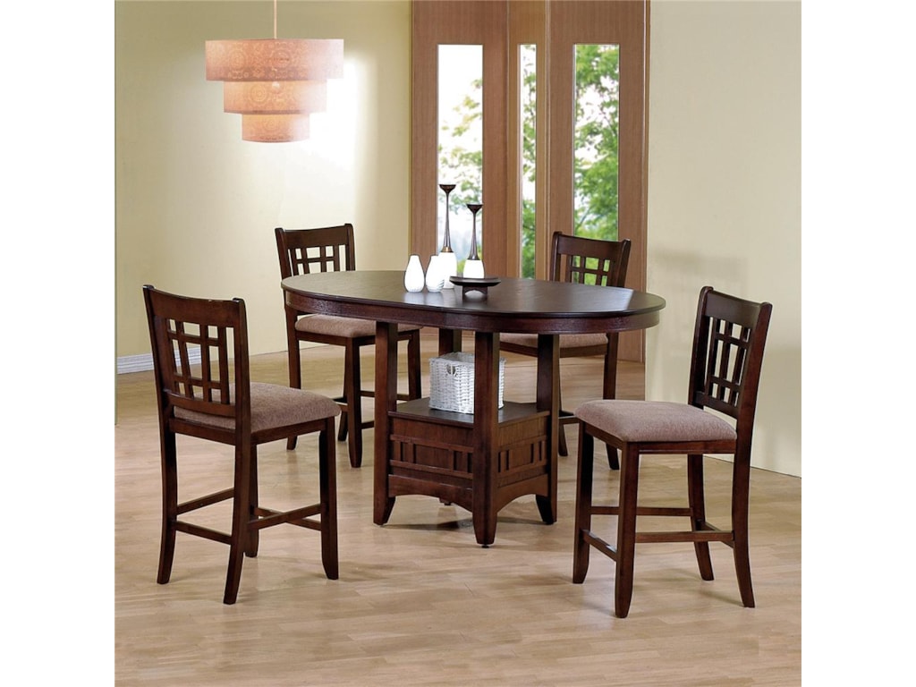 Crown Mark Empire Counter Height Dining Table and Chair Set with ... Crown Mark Empire Counter Height Dining Table and Chair Set with ...