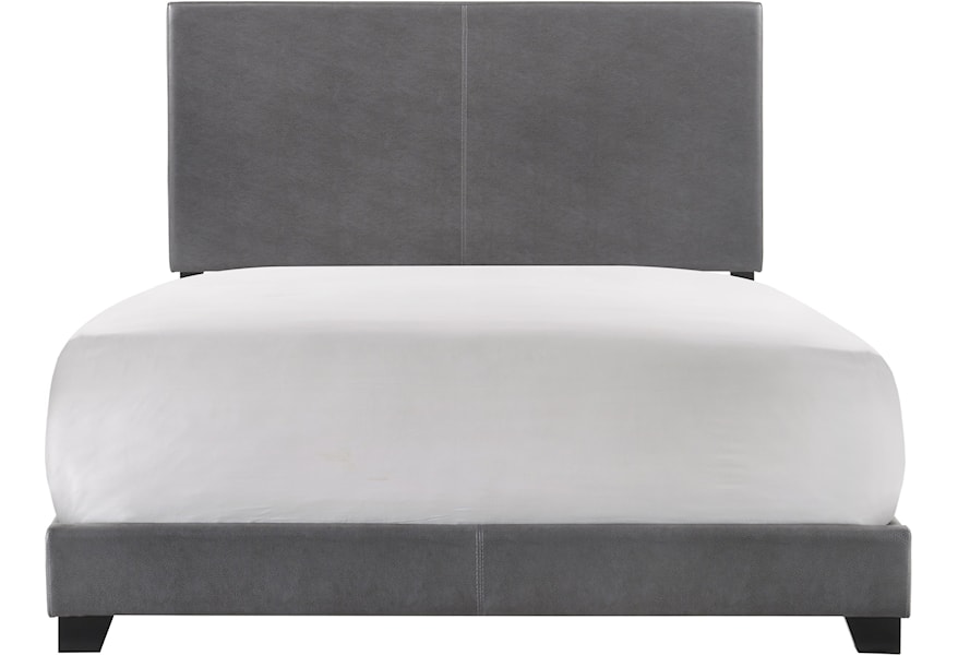 Crown Mark Erin Transitional King Bed With Upholstered Headboard
