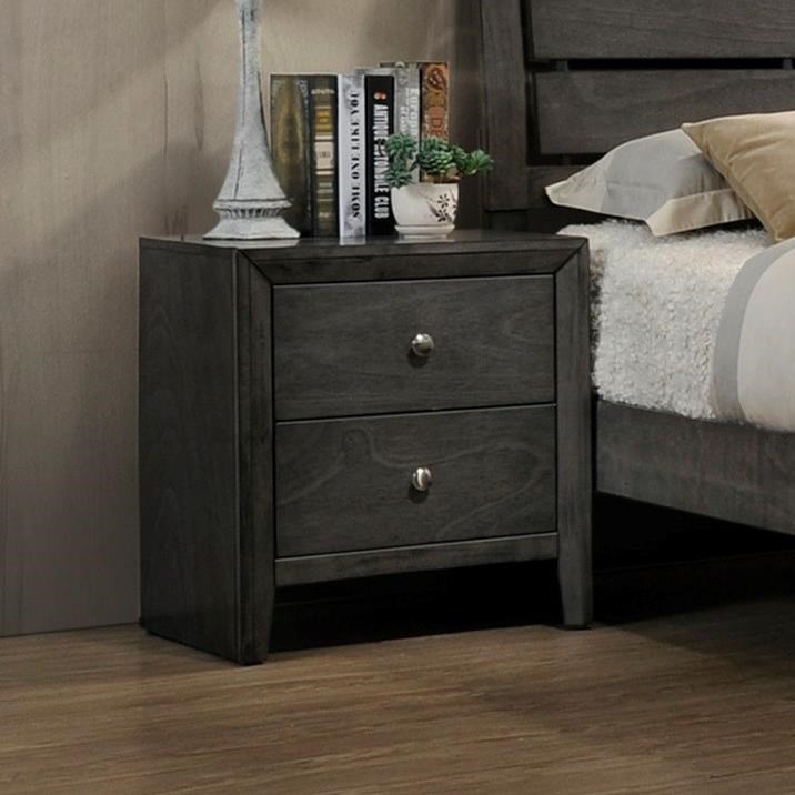 Belfort Essentials Evan 2 Drawer Night Stand Belfort Furniture