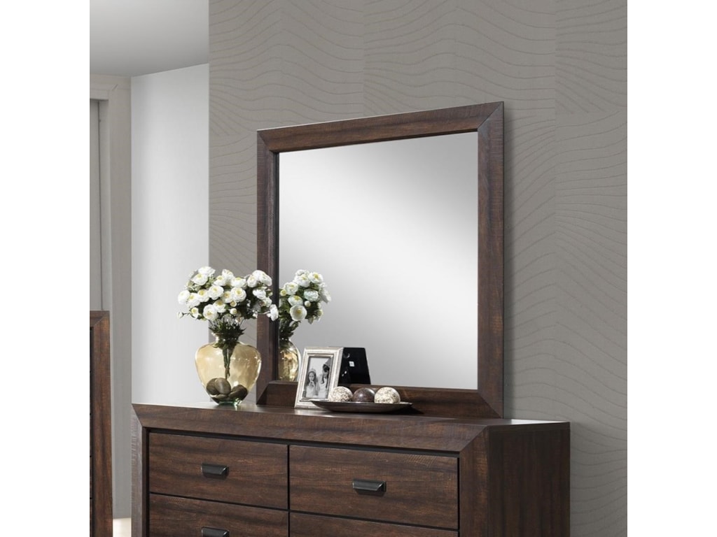 Crown Mark Farrow Contemporary Framed Mirror | Royal Furniture ... Crown Mark Farrow Contemporary Framed Mirror | Royal Furniture ...
