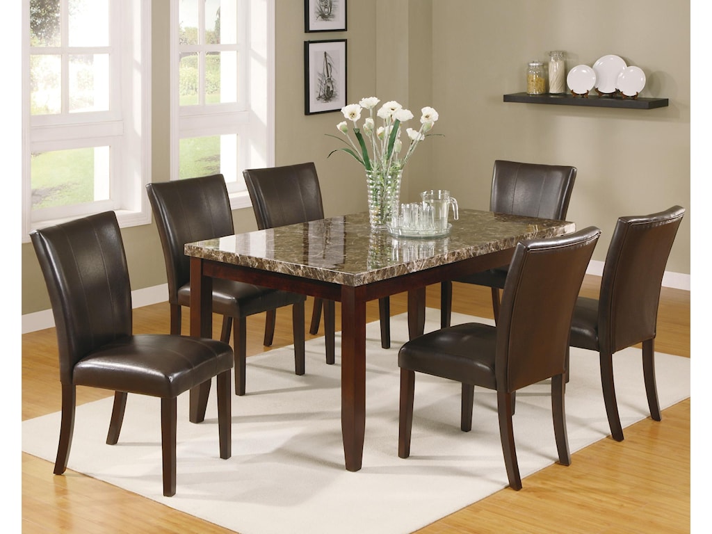 Crown Mark Ferrara 7 Piece Dining Table And Chairs Set Royal Furniture Dining 7 Or More Piece Sets