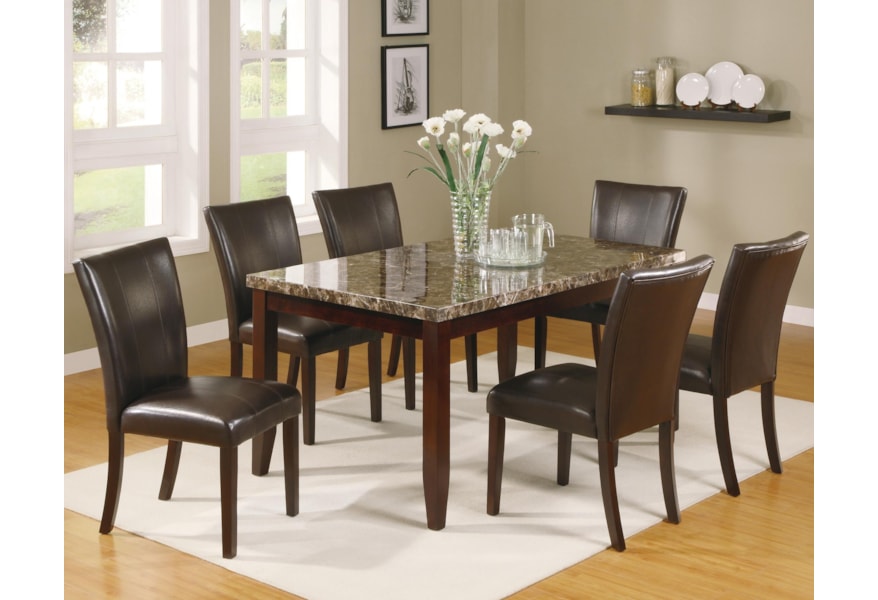 Crown Mark Ferrara 7 Piece Dining Table And Chairs Set Catalog