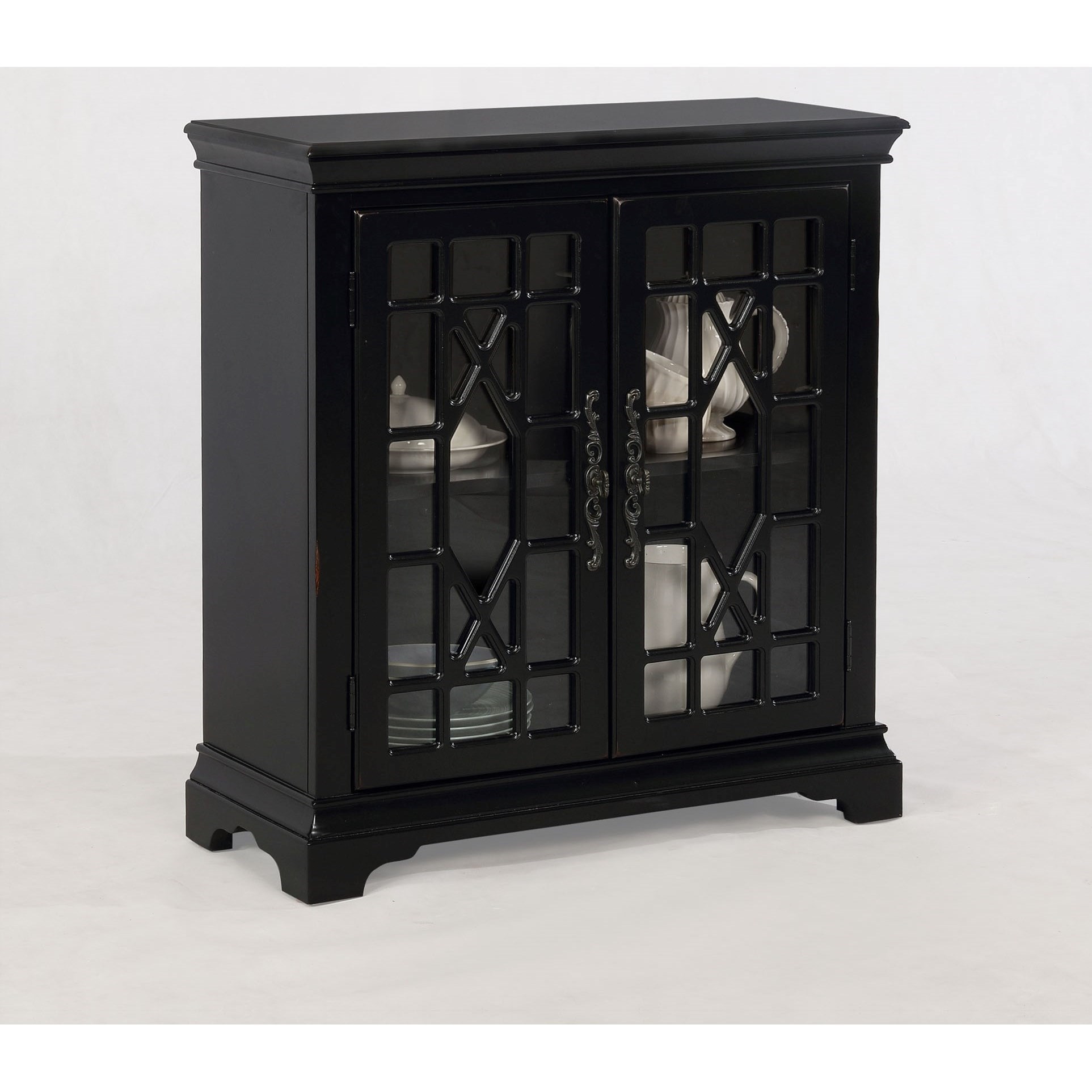 Royal Fair Francesa Accent Cabinet With Two Glass Paneled Doors