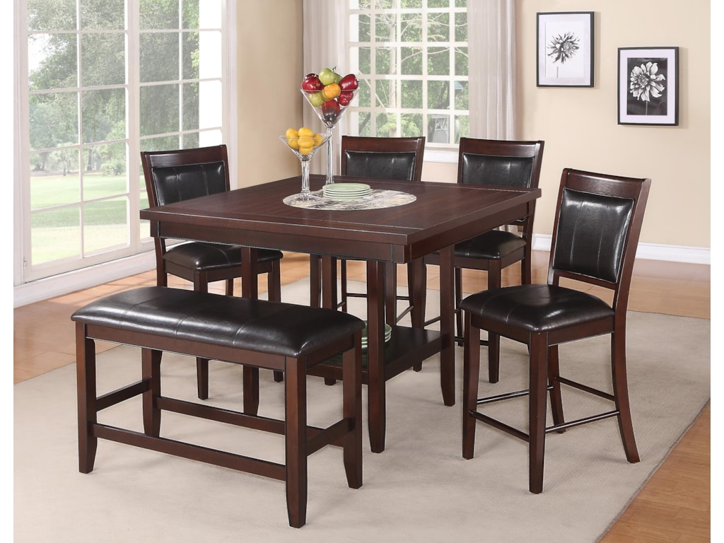 Crown Mark Fulton Counter Height Table With 20 Inch Lazy Susan Royal Furniture Pub Tables Crown Mark Fulton Counter Height Table With 20 Inch Lazy Susan Royal Furniture Pub Tables