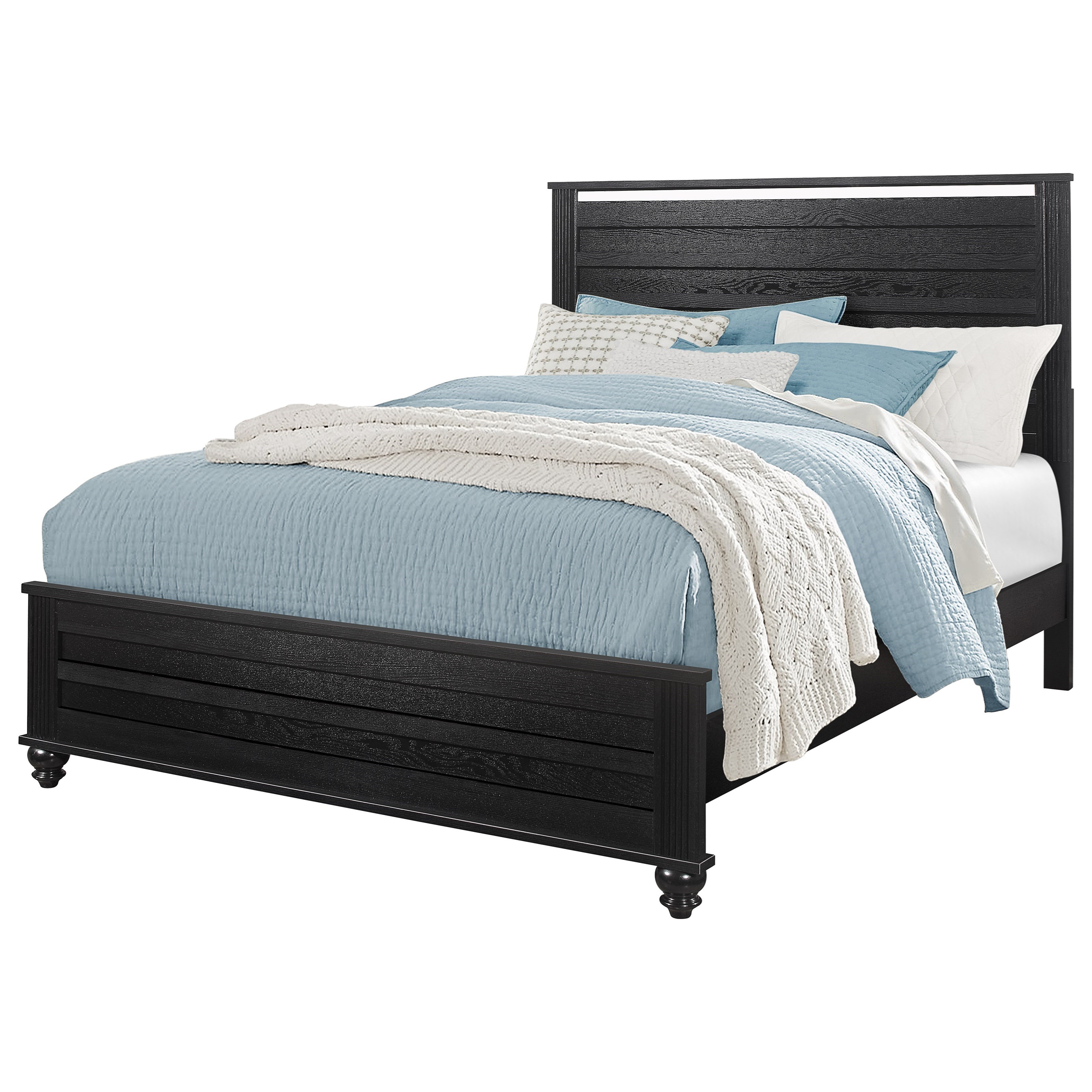 Crown Mark Gaston Transitional California King Bed Royal Furniture Platform Beds Low Profile Beds