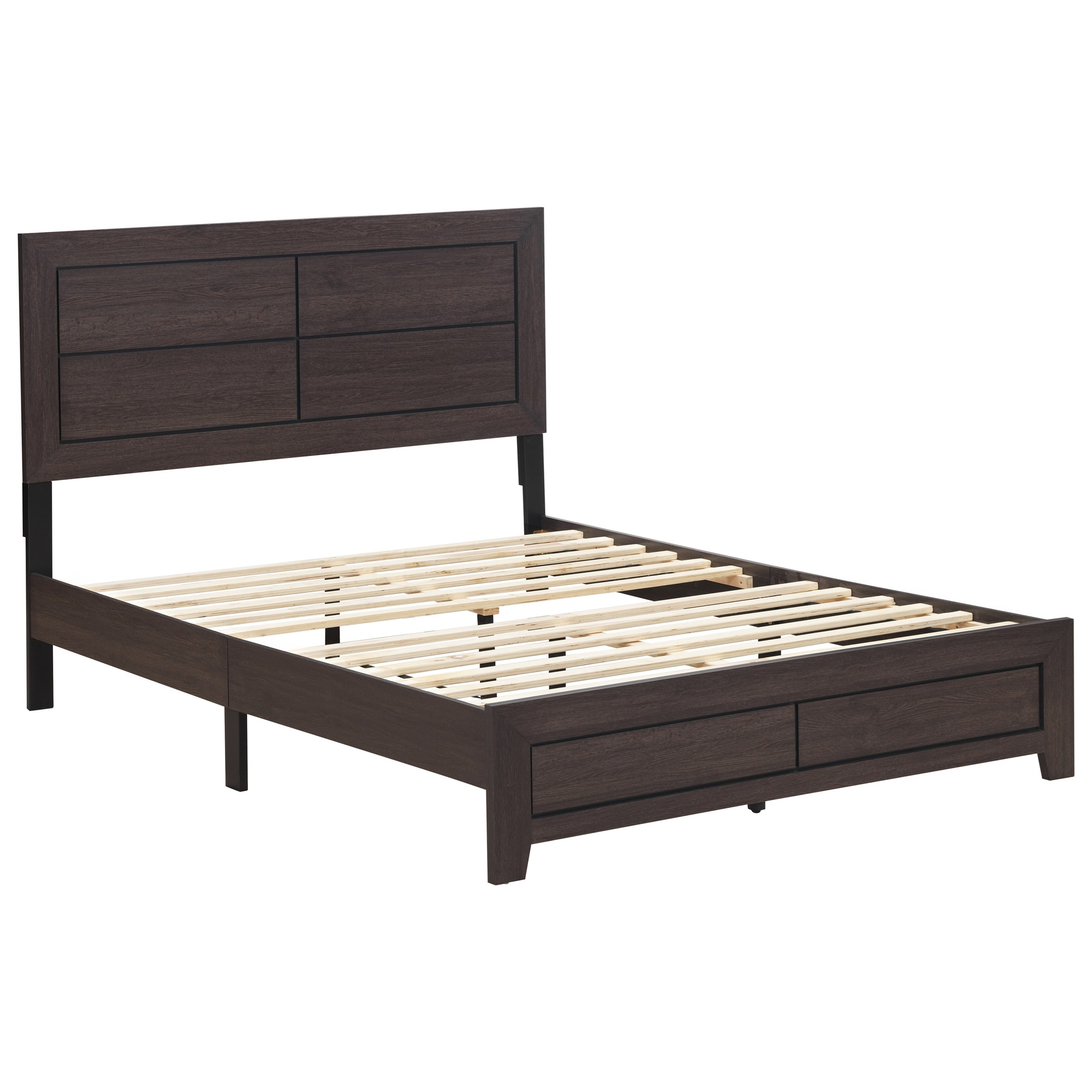 Crown Mark Hopkins Contemporary King Platform Bed In One Box Royal Furniture Platform Beds Low Profile Beds
