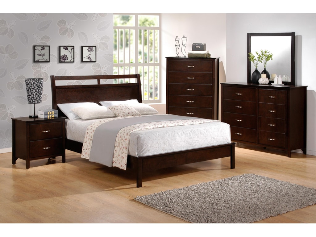 Crown Mark IanFull Low-Profile Bed
