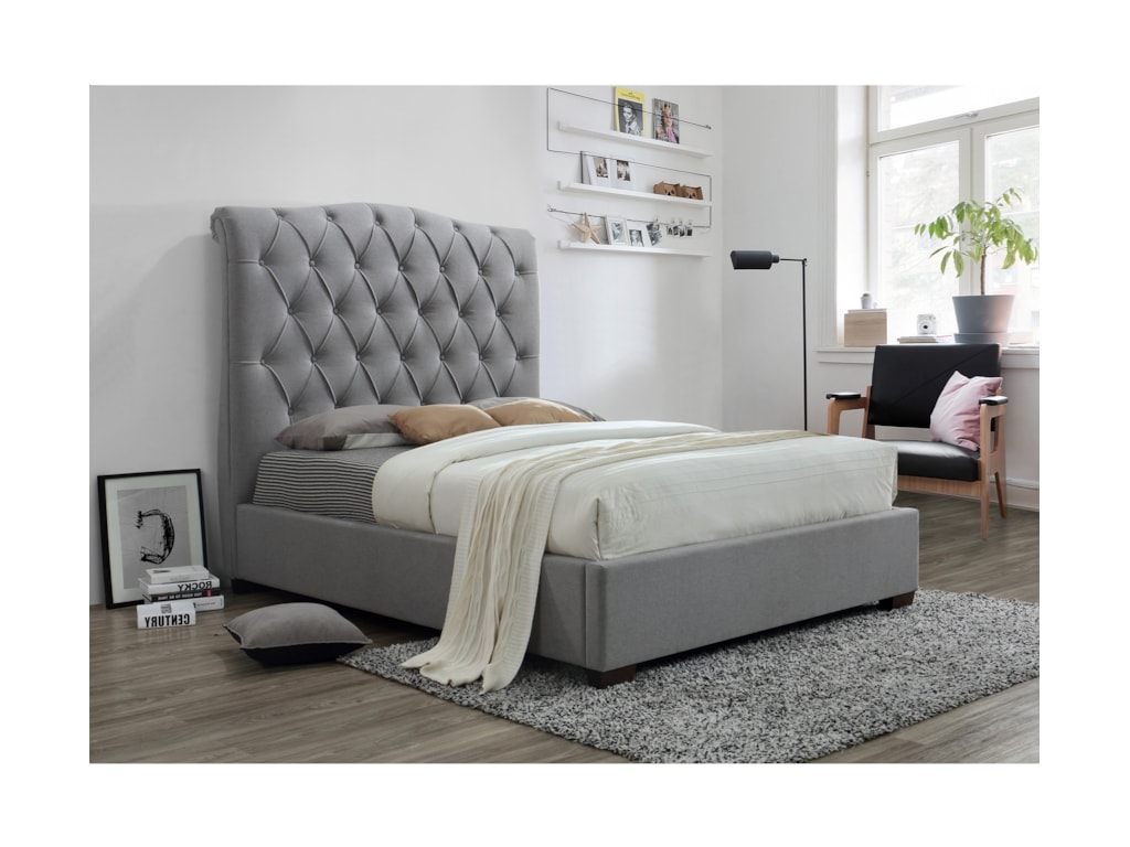 Crown Mark JaniceQueen Upholstered Bed