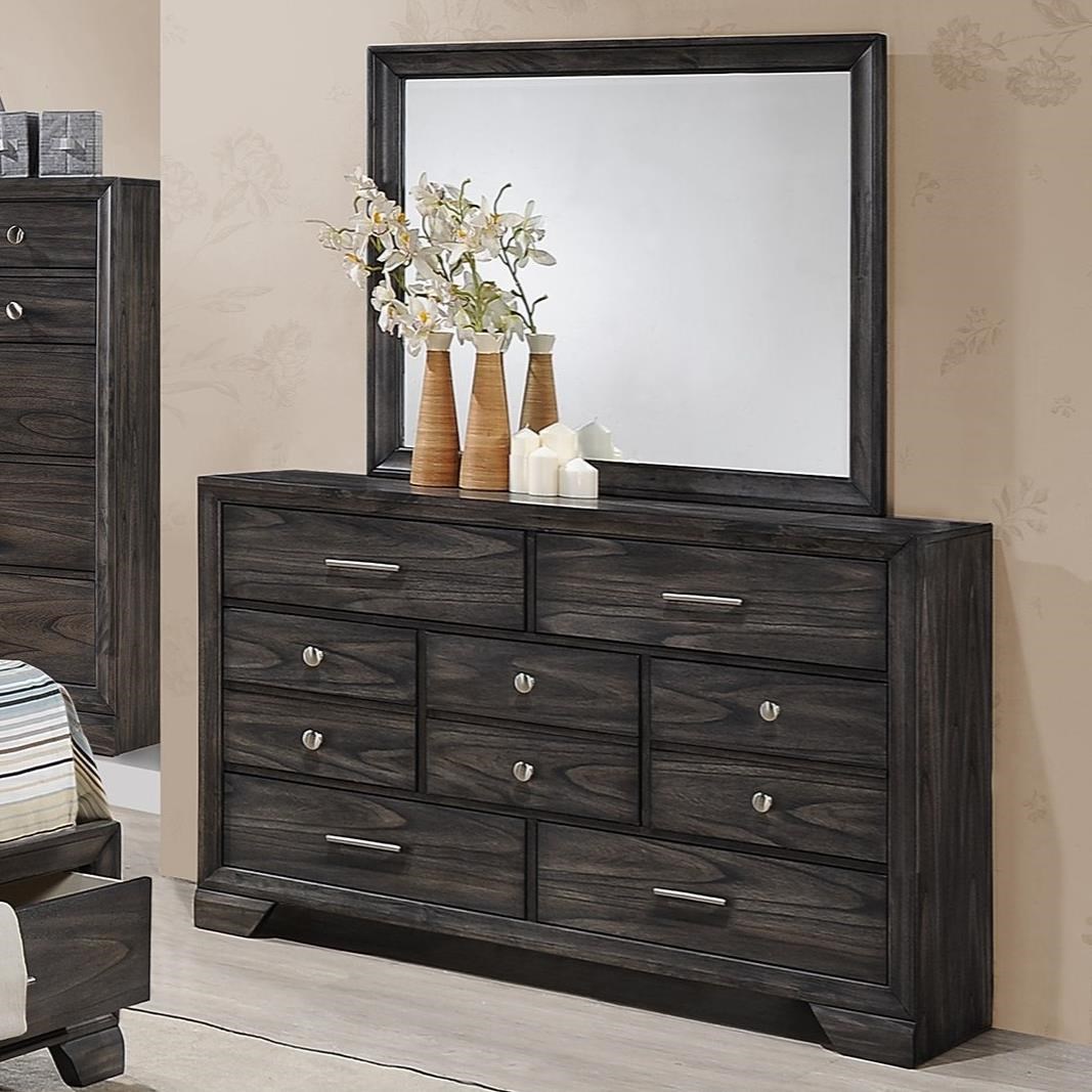 Crown Mark Jaymes 7 Drawer Dresser And Mirror Combo Catalog