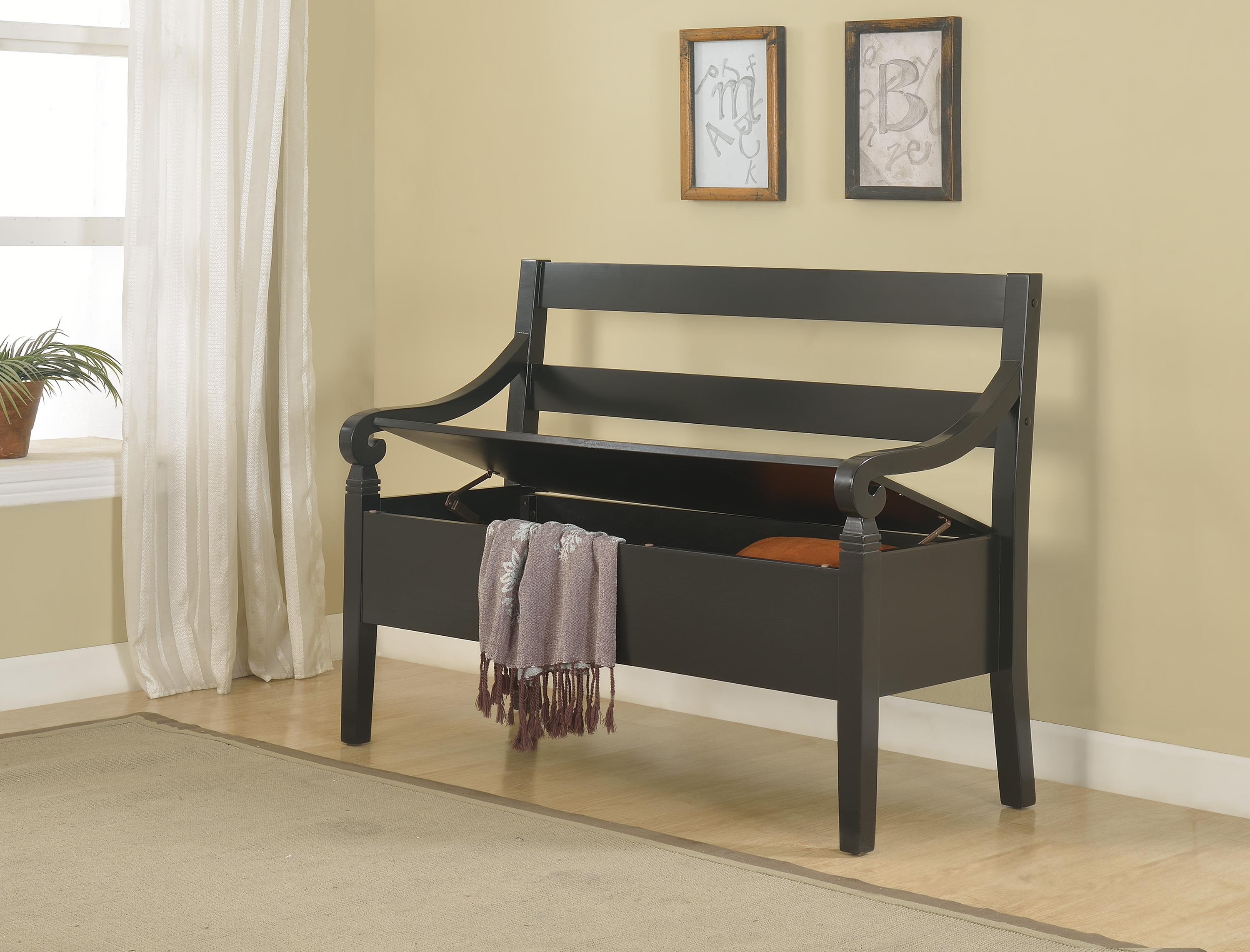 Crown Mark Kennedy Accent Bench With Seat Storage Royal Furniture Bench