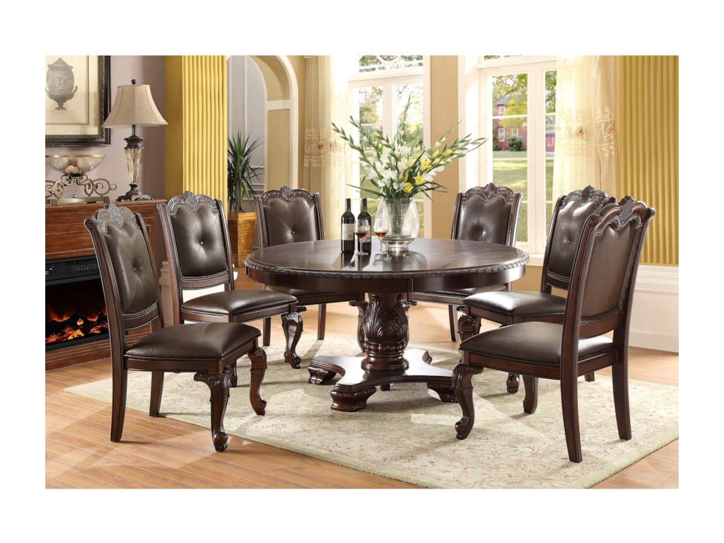 Kiera Traditional Round Dining Table By Crown Mark At Royal Furniture