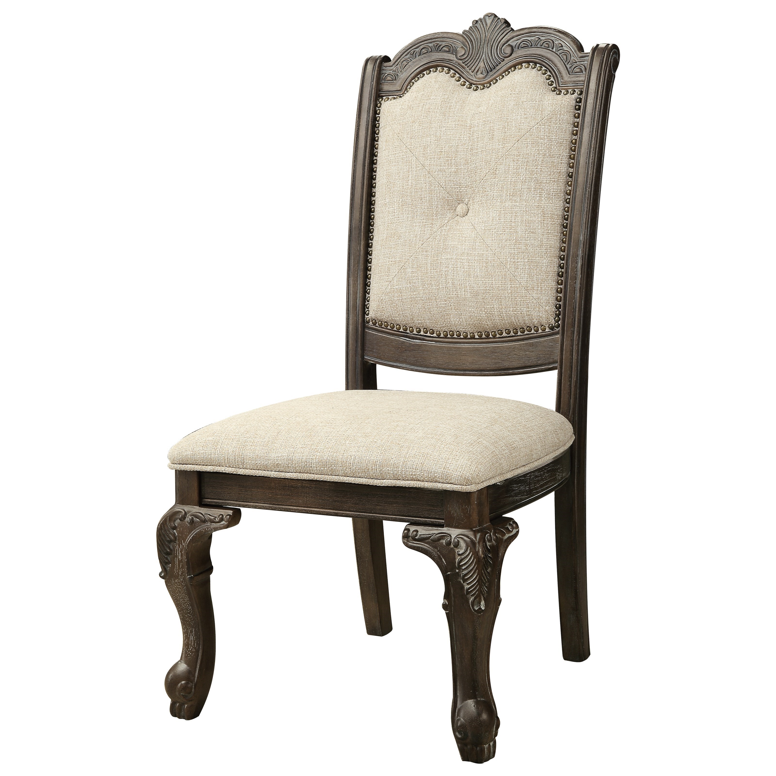 Royal Fair Kiera Traditional Dining Side Chair With Upholstered Seat And Back Ruby Gordon Home Dining Side Chairs