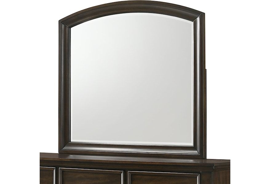 Crown Mark Lara Traditional Dresser Mirror With Curved Top