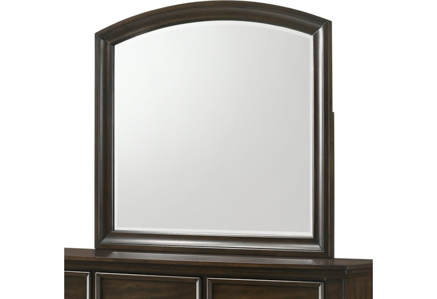 Crown Mark Lara Traditional Dresser Mirror With Curved Top