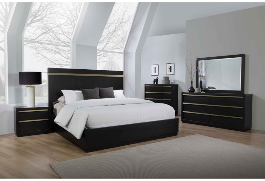 Crown Mark Lastra B8220 1 Contemporary 6 Drawer Dresser Dunk