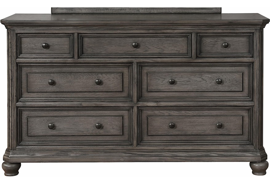 Crown Mark Lavonia B1880 1 Relaxed Vintage 7 Drawer Dresser With