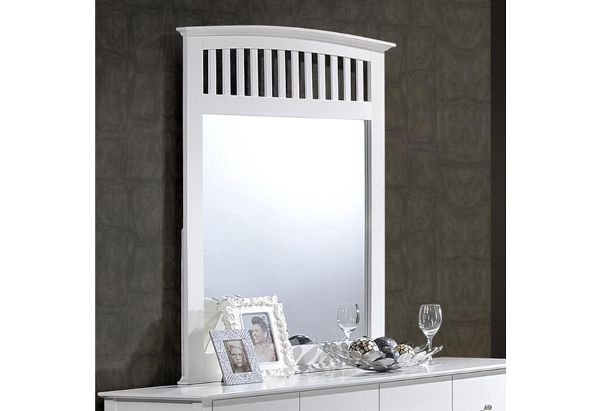 Crown Mark Lawson B7500 11 Slatted Dresser Mirror Northeast
