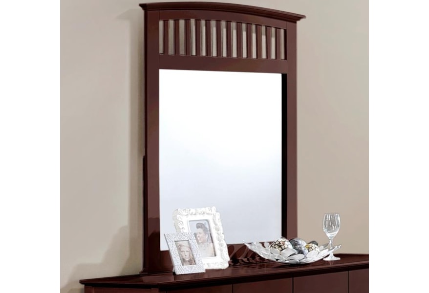 Crown Mark Lawson Slatted Dresser Mirror Bullard Furniture