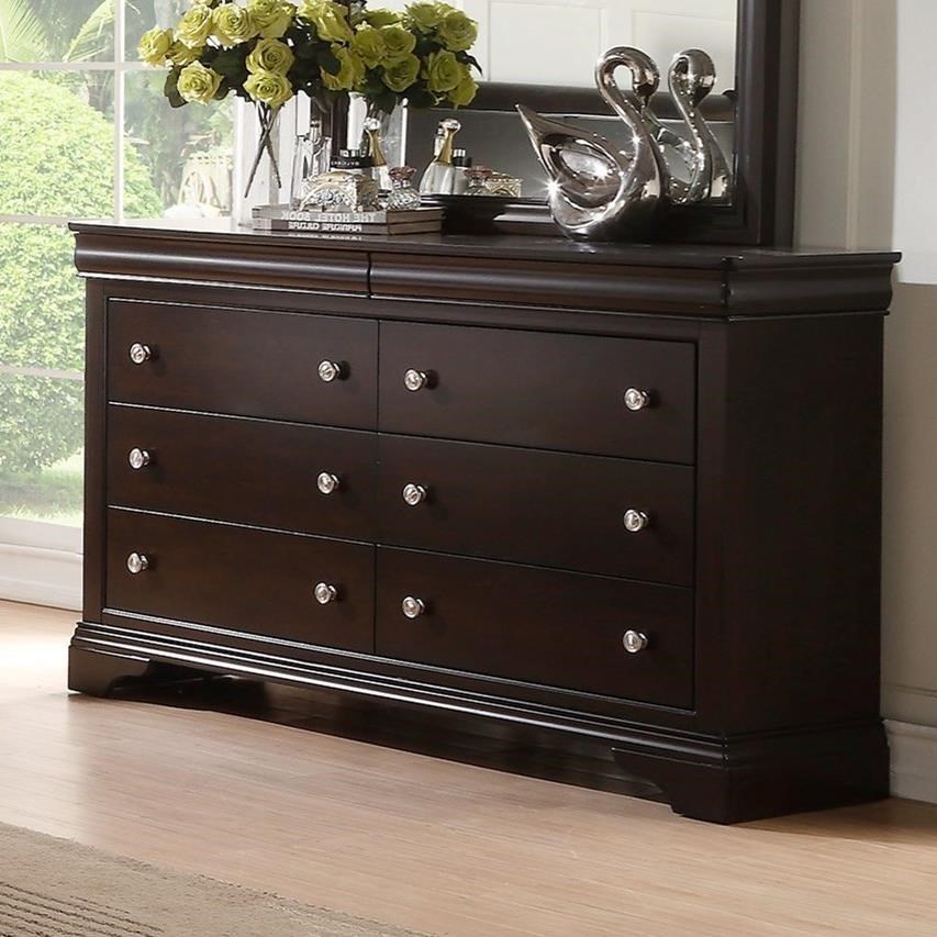 Crown Mark Leopold Traditional Six Dresser Bullard Furniture