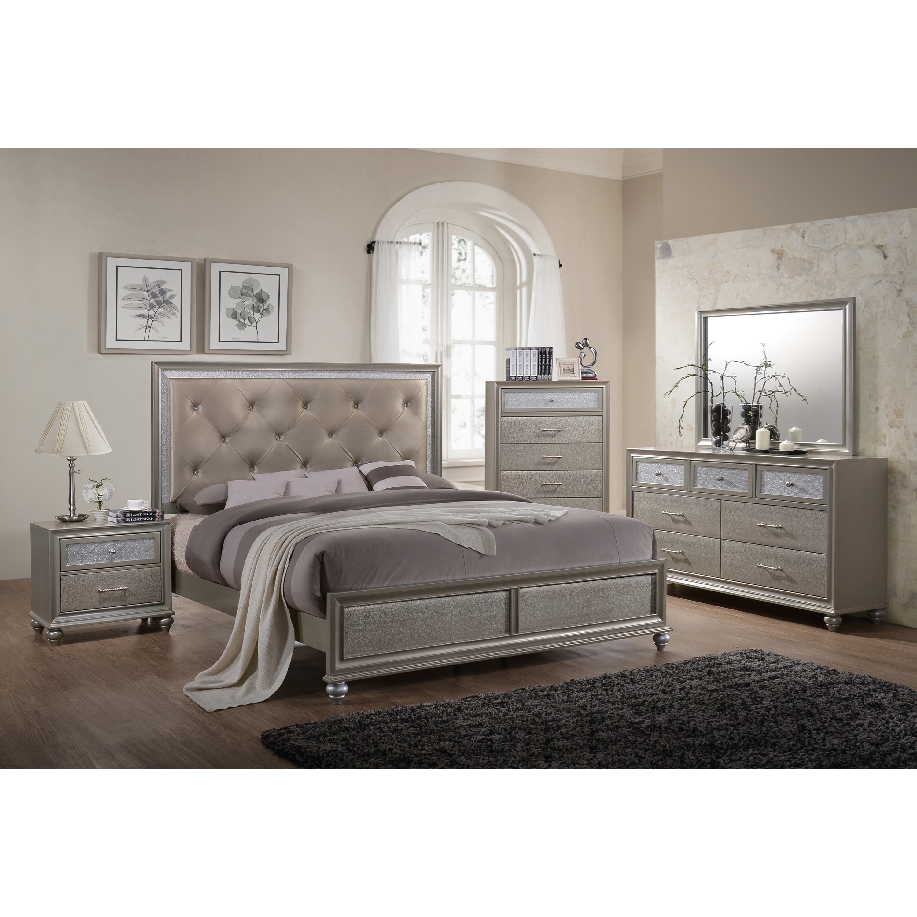Crown Mark Lila King Bedroom Group Wayside Furniture Bedroom Groups