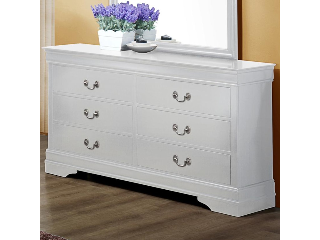 Crown Mark Louis Phillipe B3600 1 Traditional Dresser With 6 Crown Mark Louis Phillipe B3600 1 Traditional Dresser With 6 Drawers Dunk Bright Furniture Dressers