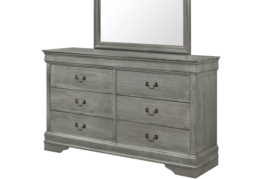 Crown Mark Louis Philip B3550 1 Transitional 6 Drawer Dresser