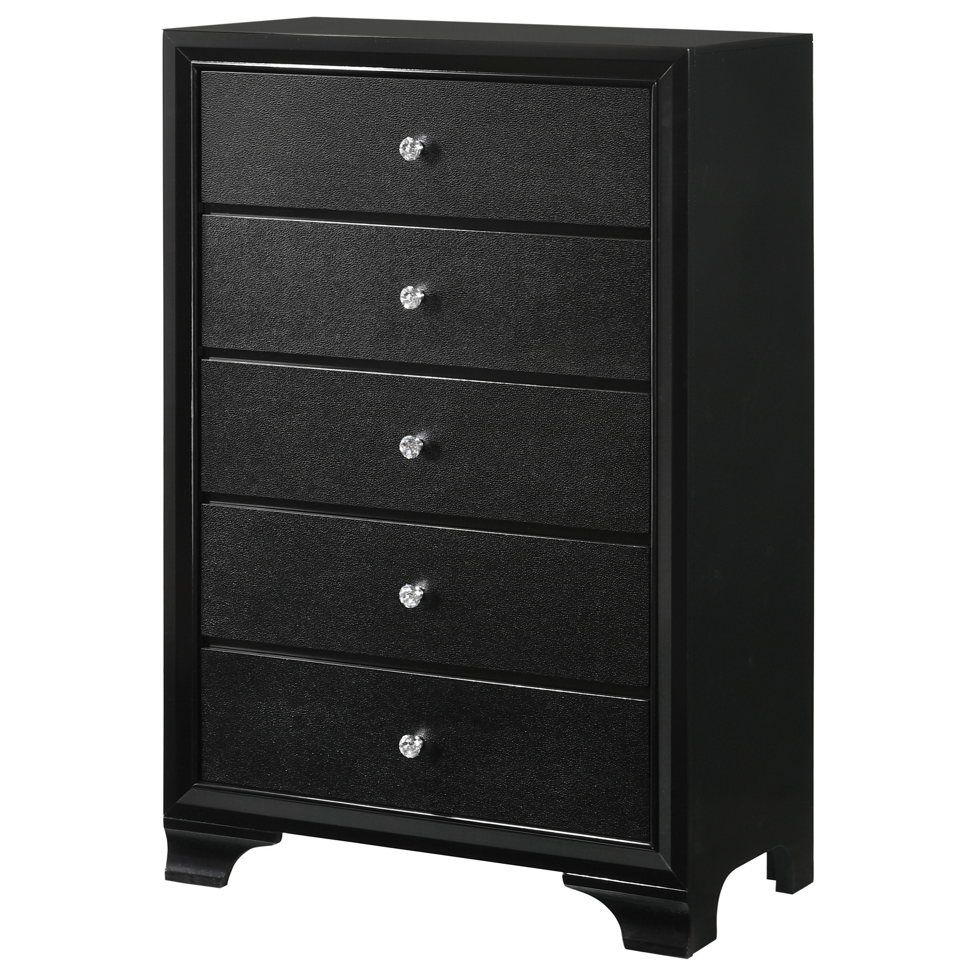 Crown Mark Micah B4350 4 Glam 5 Drawer Chest Dunk Bright