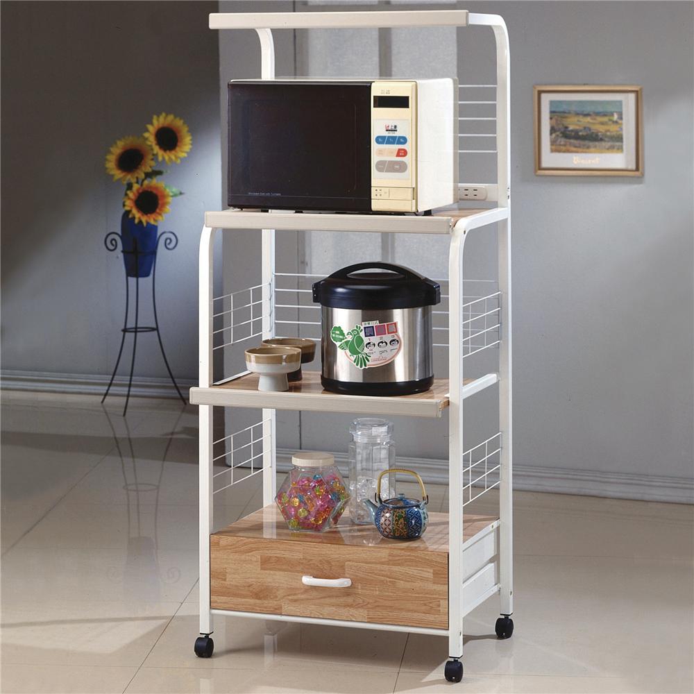 Crown Mark Miscellaneous 1304wh Kitchen Shelf With Casters Sam