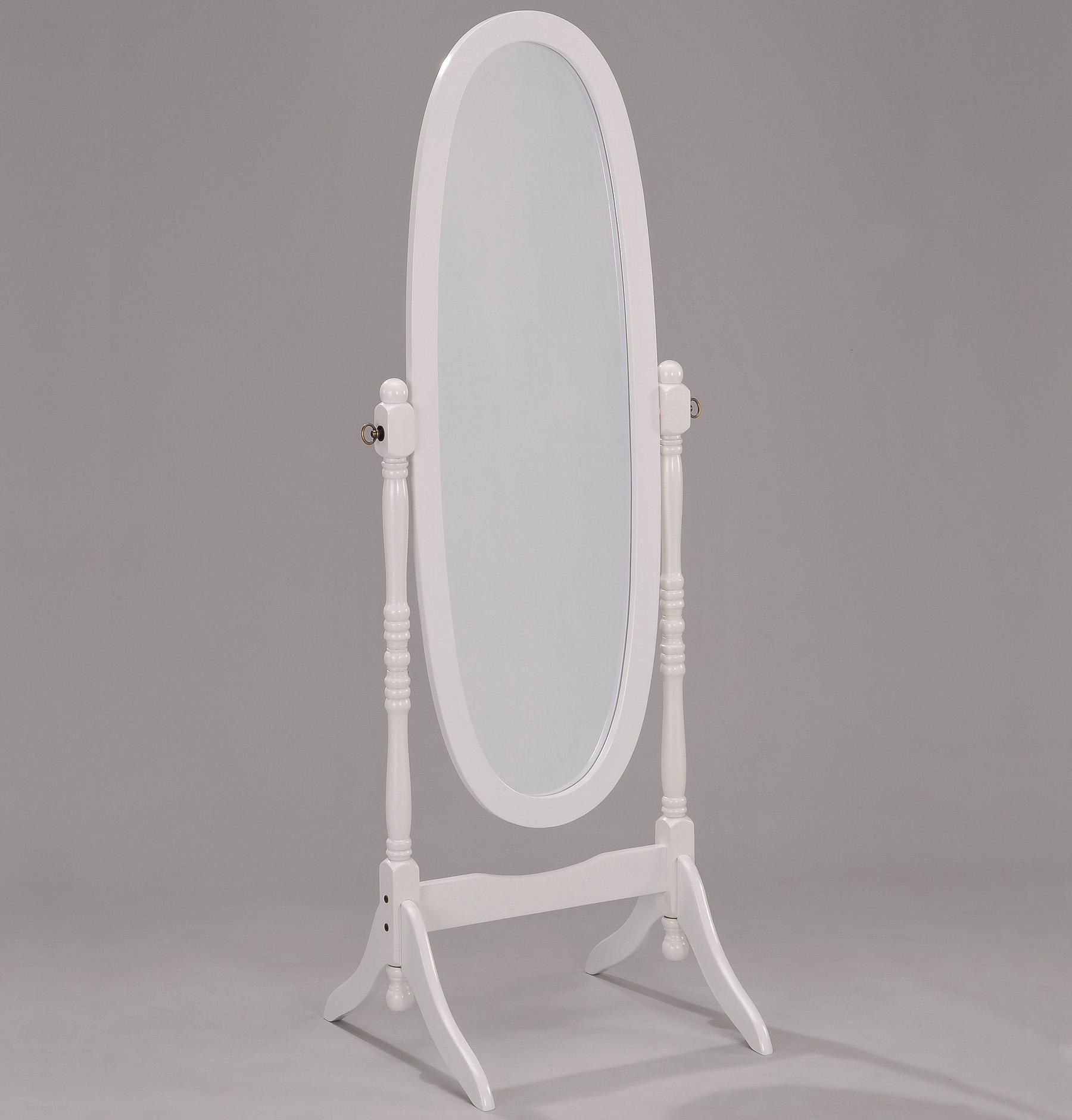 Crown Mark Miscellaneous White Finish Cheval Mirror Royal