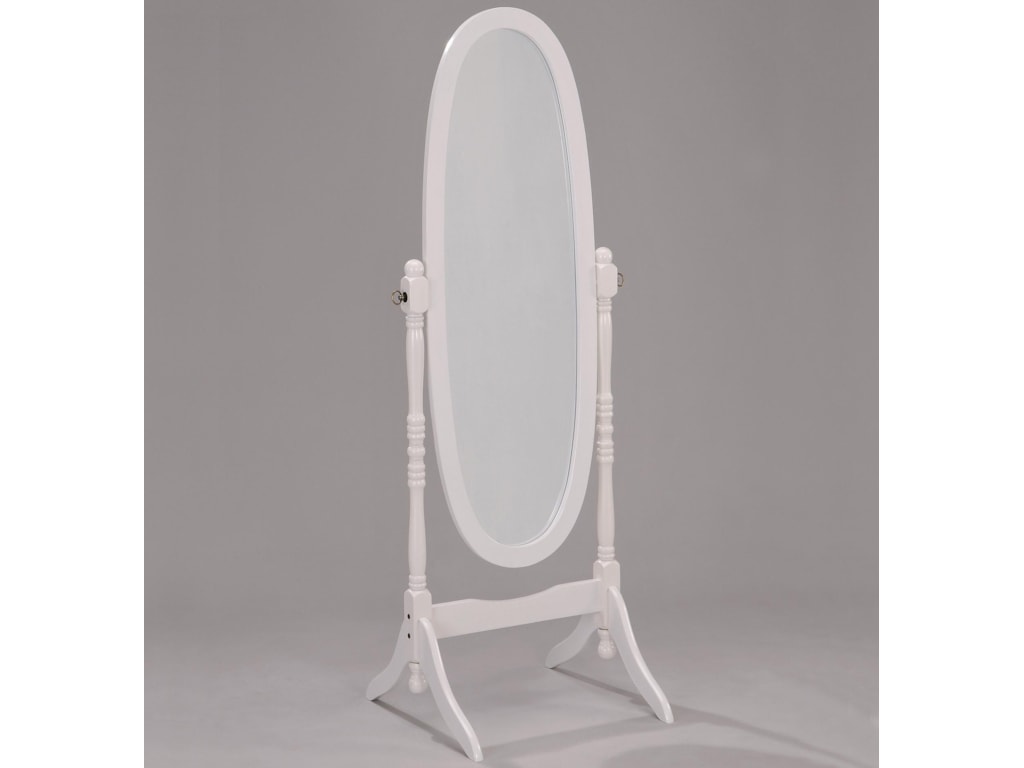 Crown Mark Miscellaneous White Finish Cheval Mirror Royal