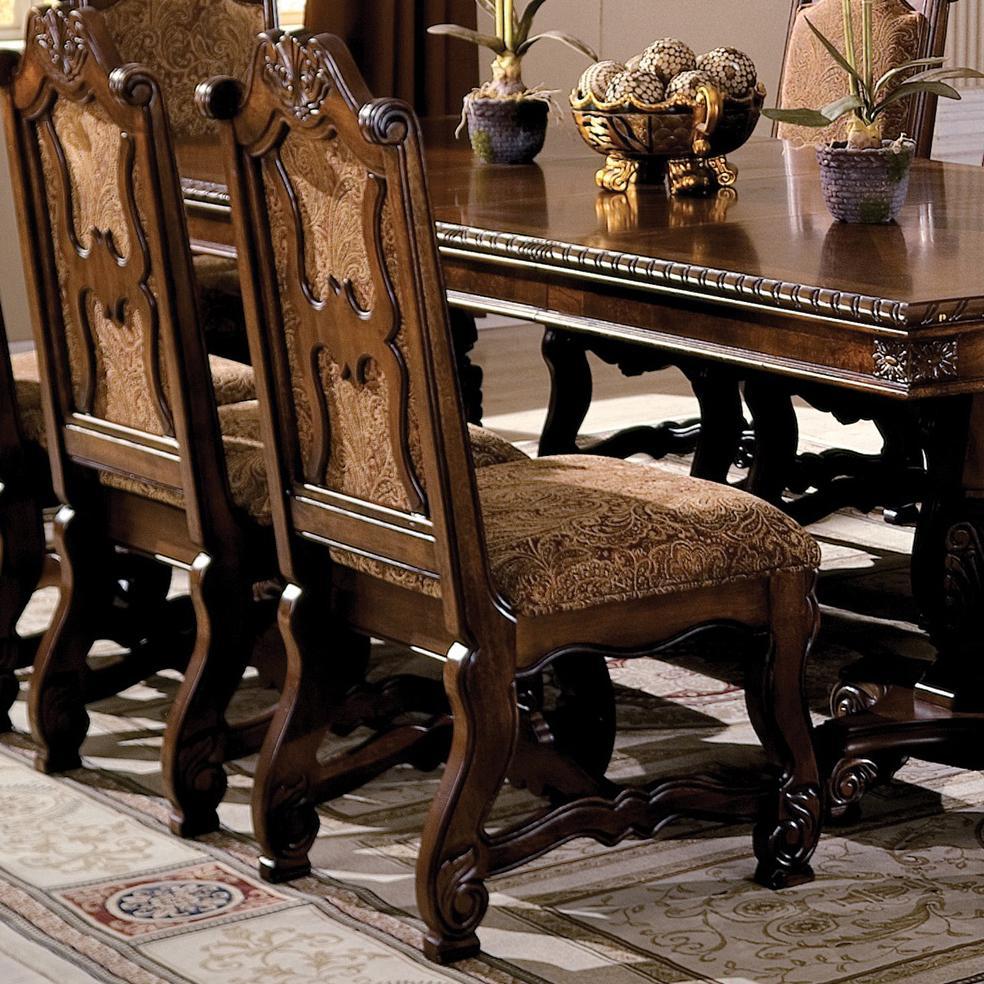 Crown Mark Neo Renaissance Double Pedestal Dining Table And Chairs