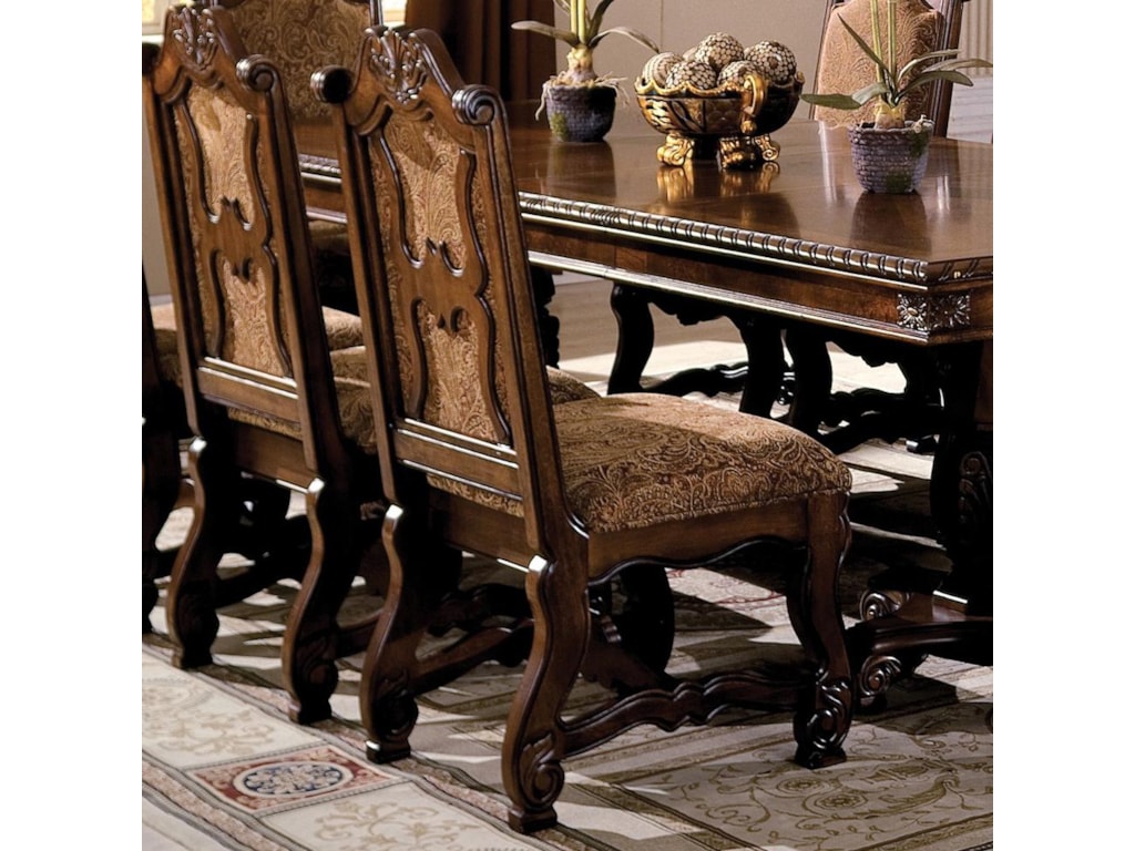 Neo Renaissance Dining Side Chair With Traditional Upholstered Seat By Crown Mark At Royal Furniture Neo Renaissance Dining Side Chair With Traditional Upholstered Seat By Crown Mark At Royal Furniture