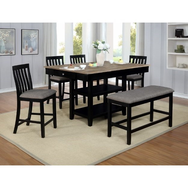 Crown Mark Nina Relaxed Vintage Counter Height Bench With