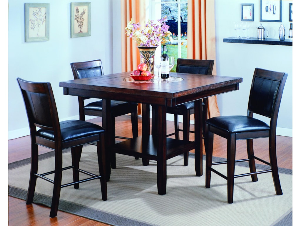 Fulton 5 Piece Counter Height Table And Chair Set By Crown Mark At Furniture Fair North Carolina