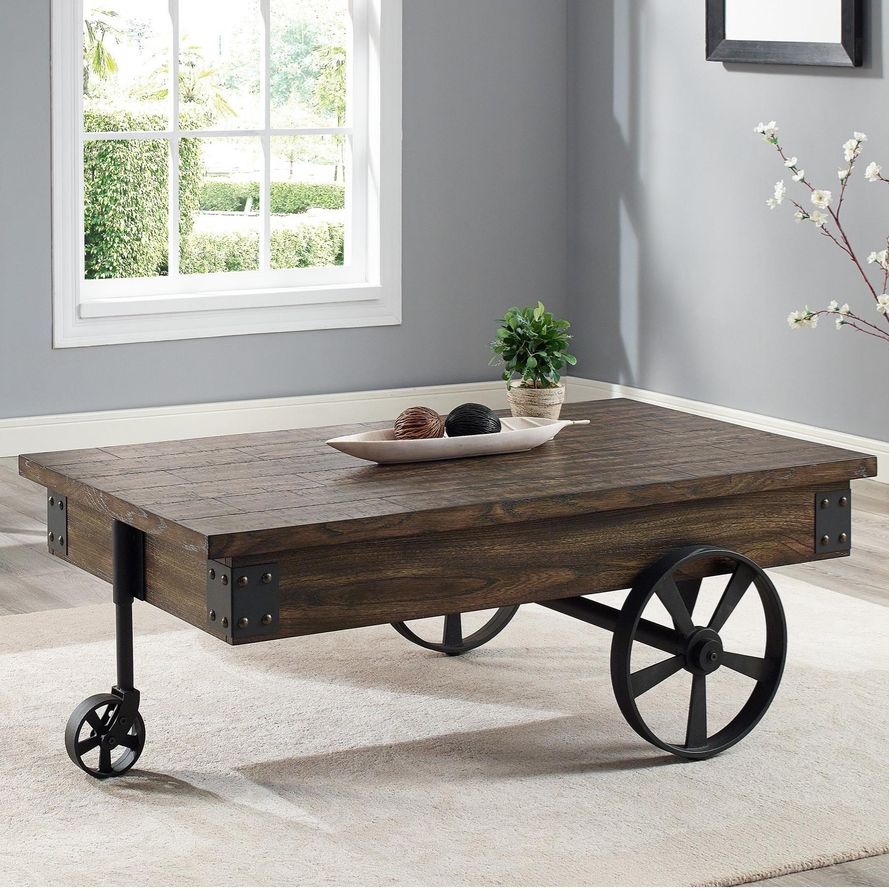 Royal Fair Otis Wagon Wheel Coffee Table With Drawer Ruby Gordon