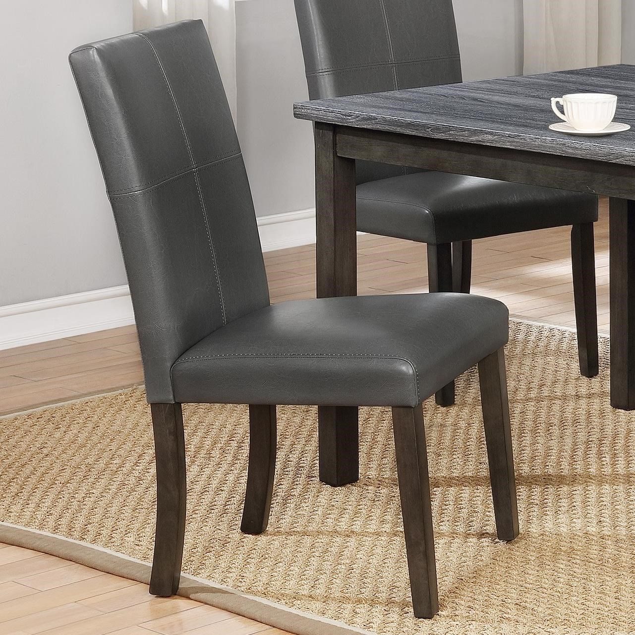 Crown Mark Pompei 2377gy S Upholstered Dining Side Chair With