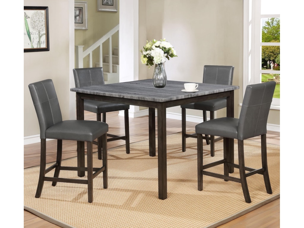 Crown Mark Pompei Five Piece Grey Counter Height Dining Set Royal Furniture Pub Table And Stool Sets Crown Mark Pompei Five Piece Grey Counter Height Dining Set Royal Furniture Pub Table And Stool Sets