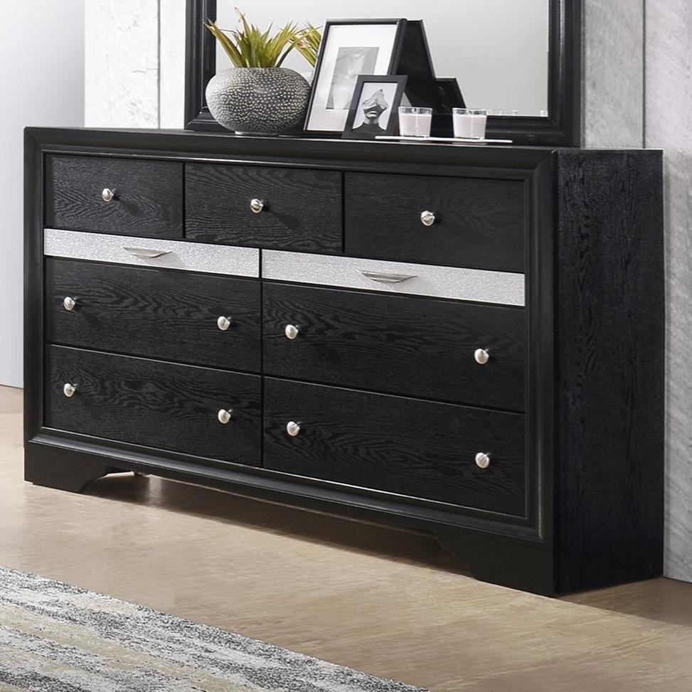 Crown Mark Regata B4670 1 Contemporary 9 Drawer Dresser With 2