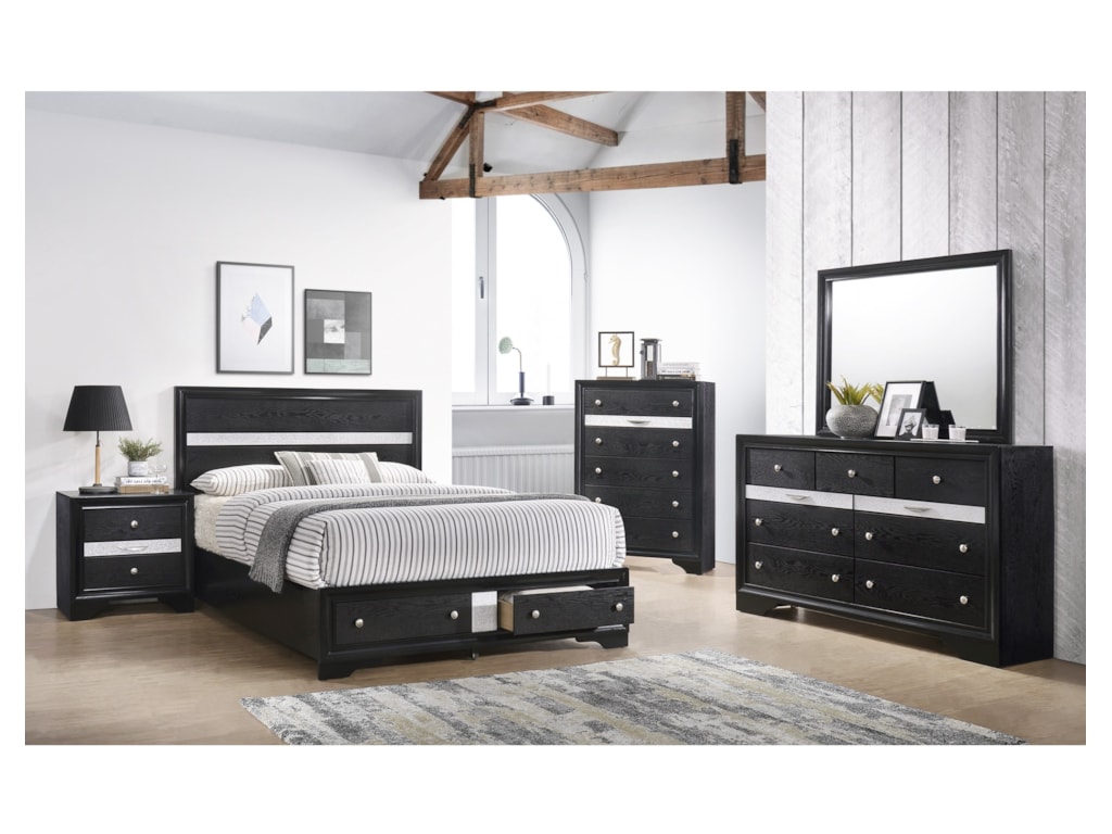 Crown Mark RegataQueen Storage Bed