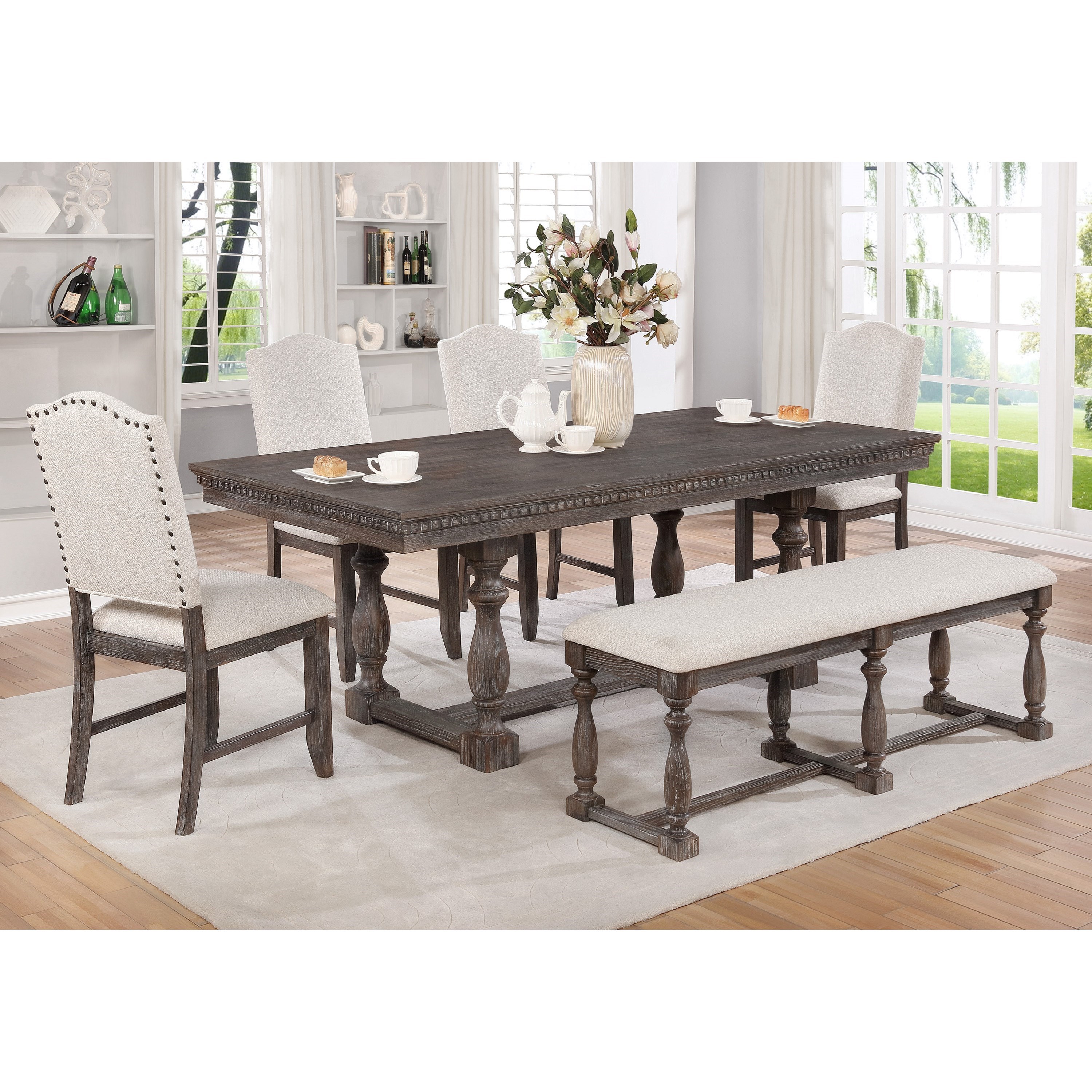 Crown Mark Regent 2270t 4286 Transitional Rectangular Dining Room