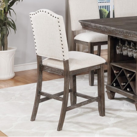 Crown Mark Furniture Regent 6 Piece Counter Height Dining Set Del Sol Furniture Table Chair Set With Bench