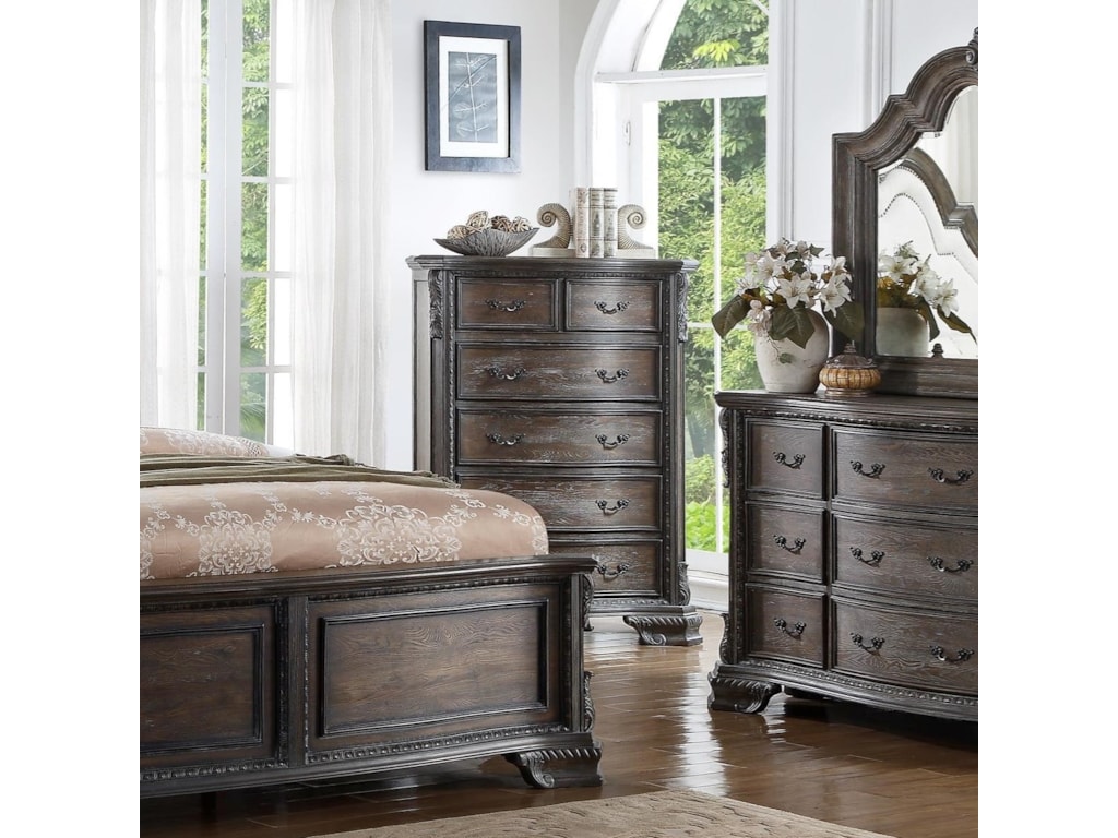 Del Sol Cm Sheffield B1120 4 Chest Of 6 Drawers With Bail Pulls