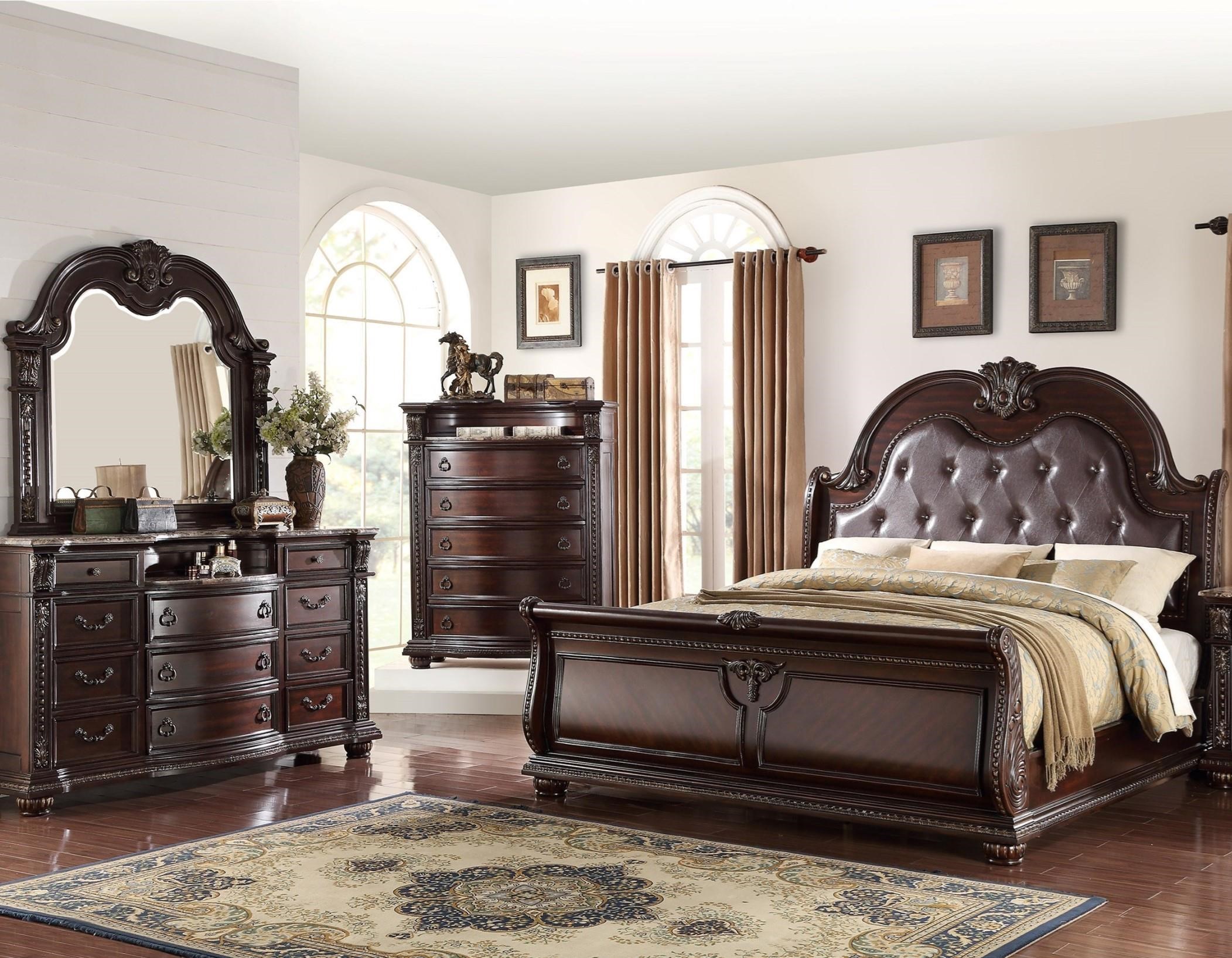 Crown Mark Stanley Bedroom Queen 5 Piece Bedroom Group Royal Furniture Bedroom Groups