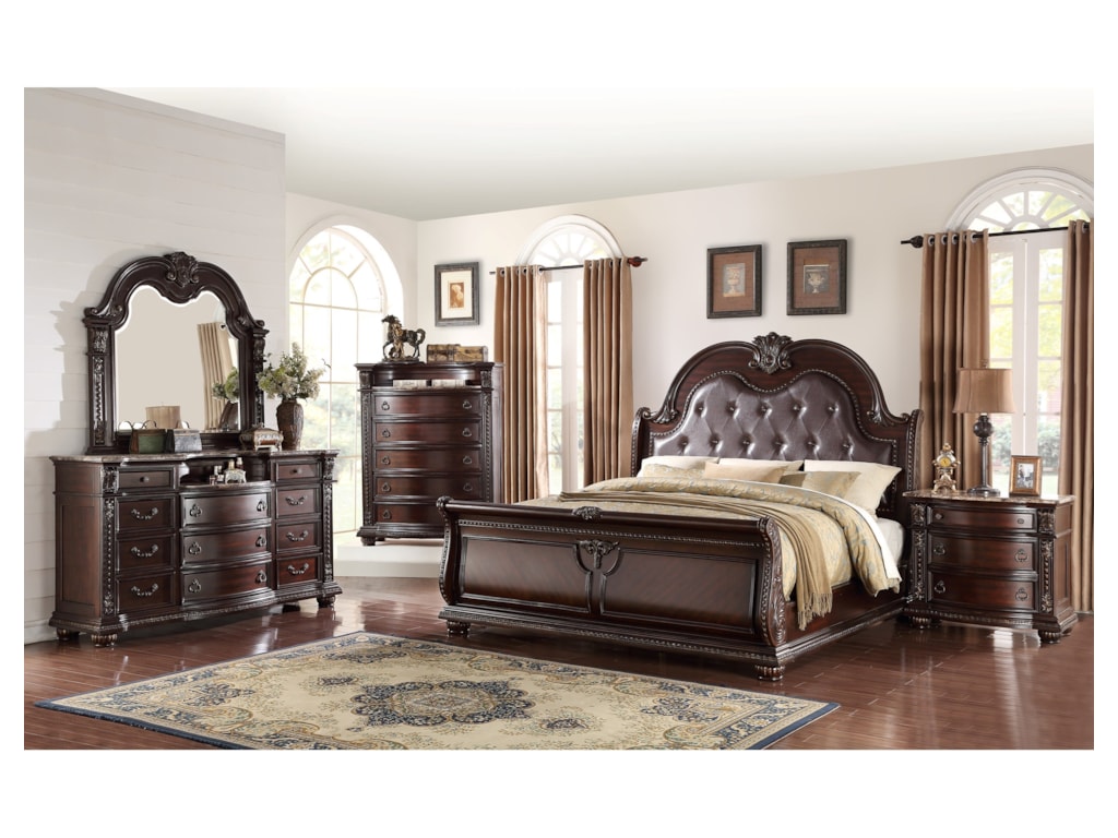 Crown Mark Stanley BedroomQueen Panel Bed