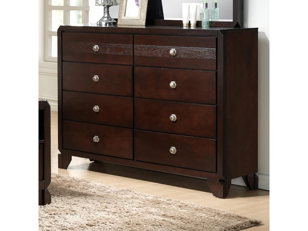 Crown Mark Tamblin B6850 1 Dresser With Clipped Corners And