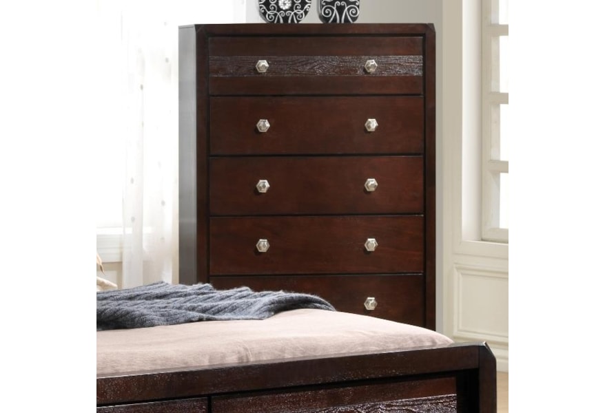 Crown Mark Tamblin B6850 4 Chest Of Drawers Corner Furniture