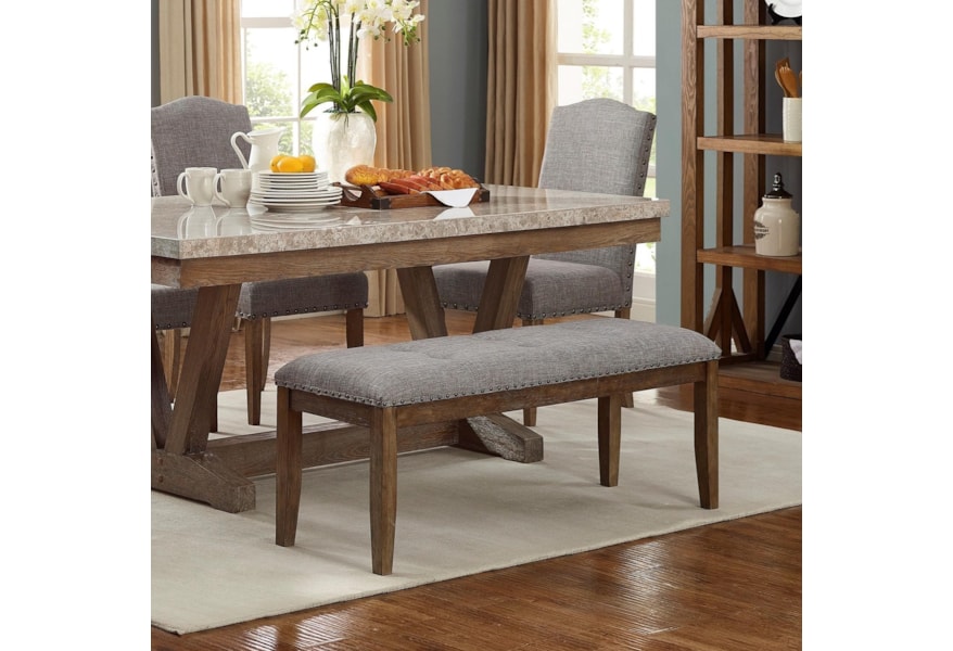 Crown Mark Vesper Dining 1211 Bench Upholstered Bench With