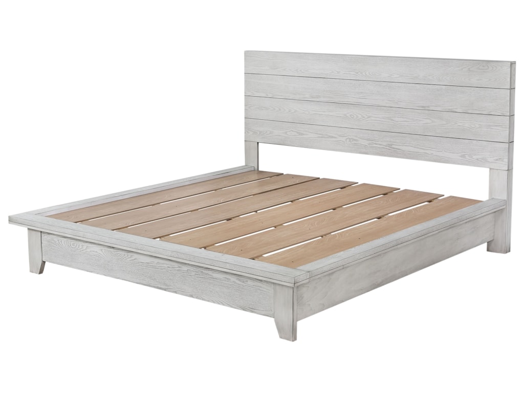 Crown Mark White SandsKing Bed