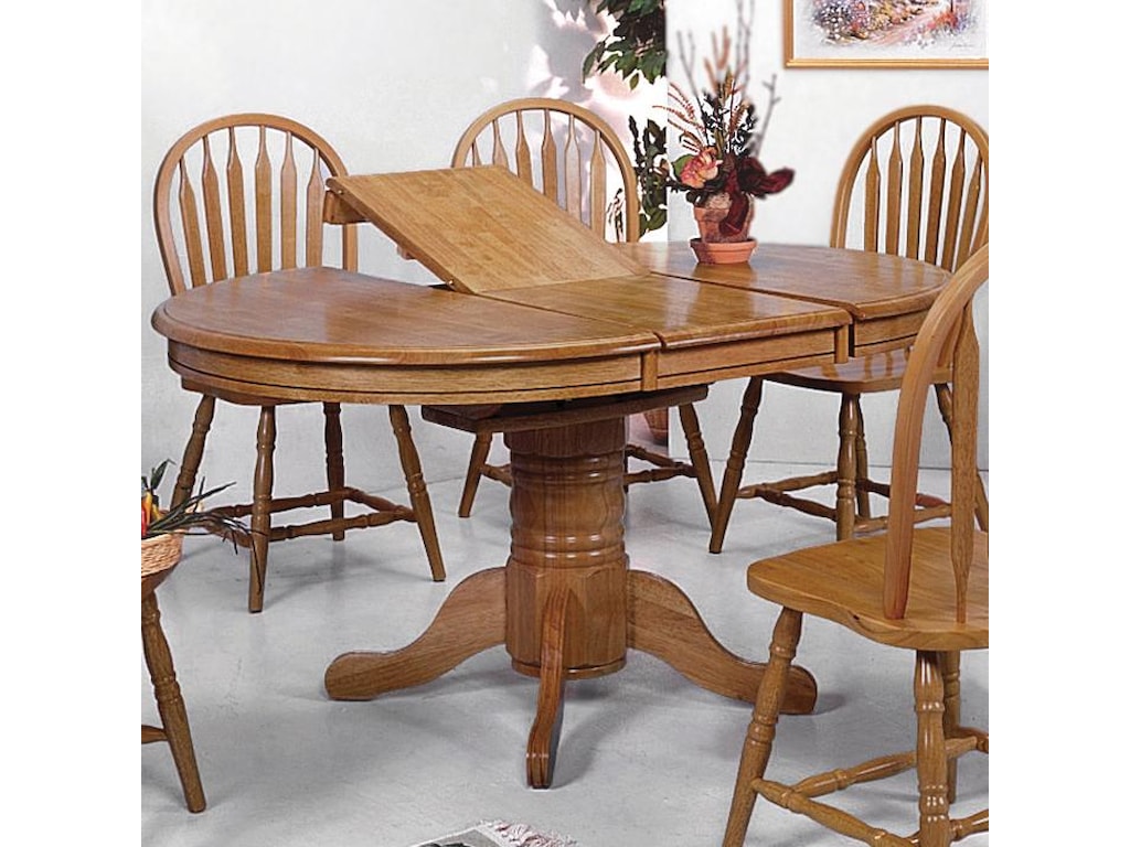 Crown Mark Windsor Solid Oval Pedestal Dining Table Crown Mark Windsor Solid Oval Pedestal Dining Table