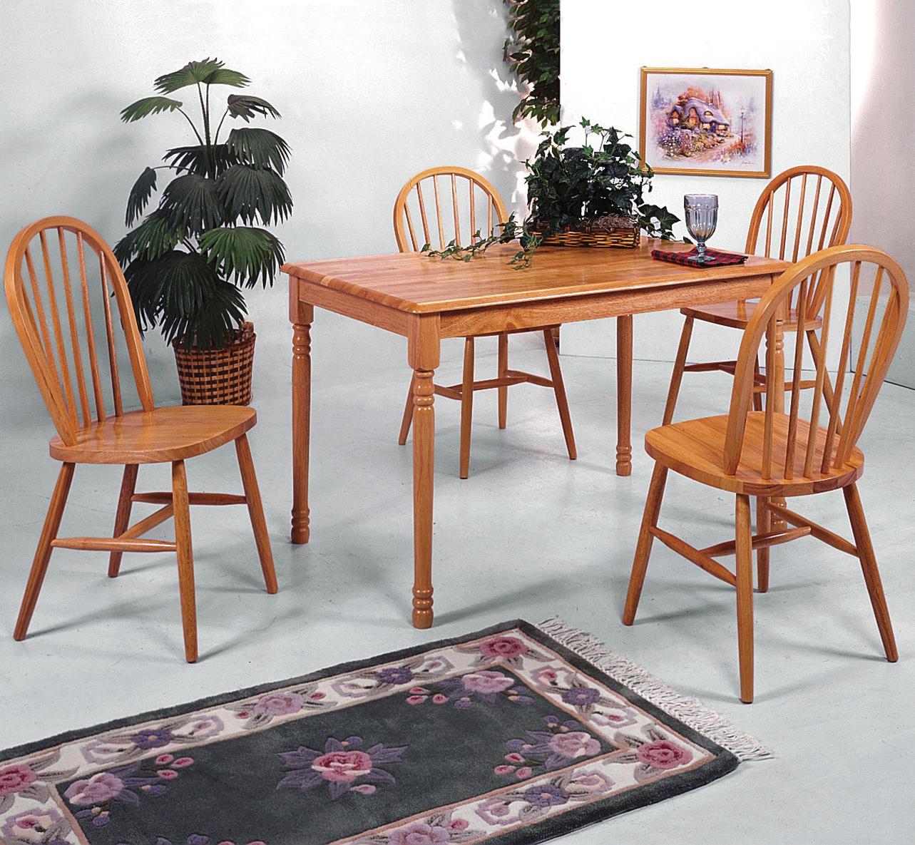 Crown Mark Windsor Solid 2304l Oak Traditinal Dining Side Chair